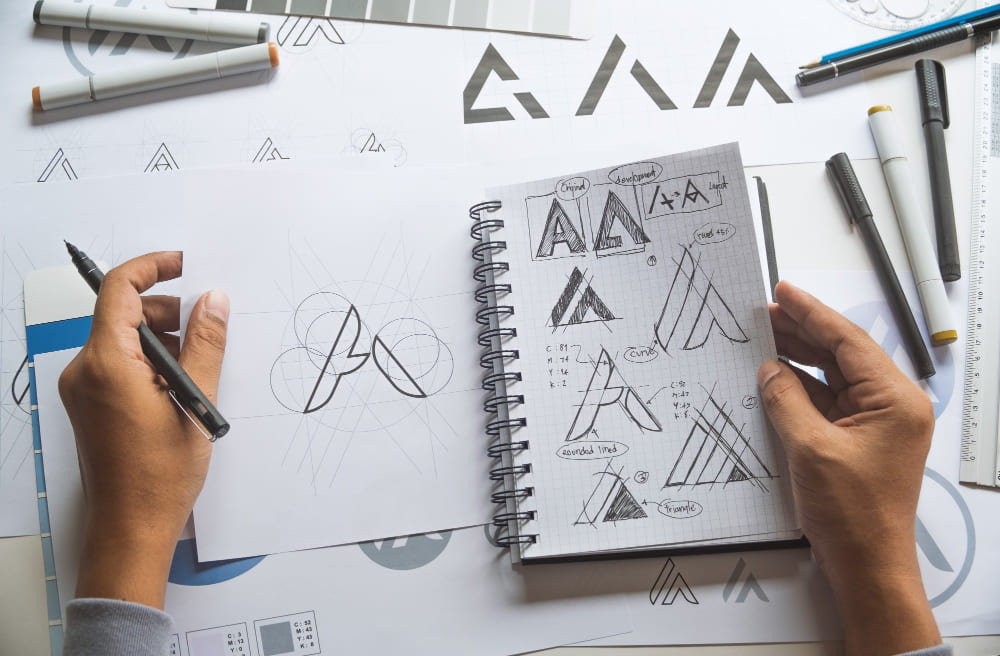 Professional logo design and branding concept