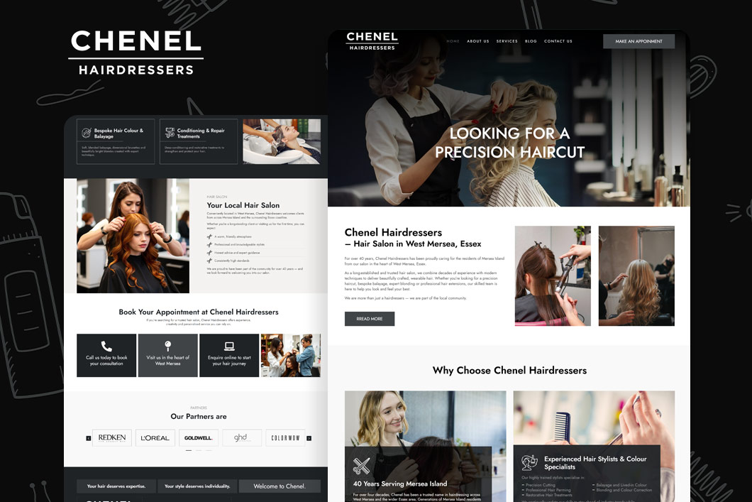 Wordpress website for hair dressers